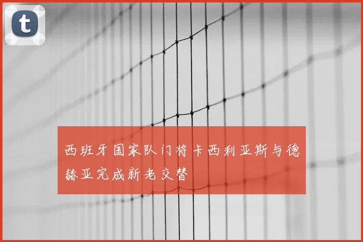 西班牙国家队门将卡西利亚斯与德赫亚完成新老交替